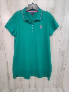 Us Polo Assn. Dress Women Extra Large Green  Golf Tennis Sport Athleisure