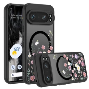Für Google Pixel 9a 9 Pro XL 8A 8 7A Stoßfest MagSafe Handyhülle Blumen Cover - Bild 1 von 17