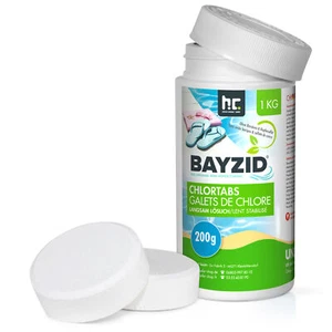 Chlortabs 200g langsam 1 kg BAYZID löslich Chlor Tabletten Pool Tabs - Bild 1 von 7