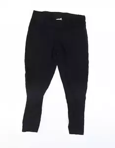 Topshop Womens Black Viscose Capri Leggings Size 14 L26 in - Picture 1 of 12