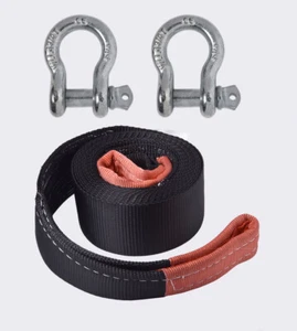 3" 6.5 TON Tow Strap 20 ft w D-Ring winch sling off-road ATV UTV 4WD recovery - Picture 1 of 9