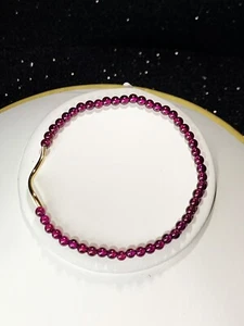 Handmade 4mm Crystal Healing Chakra Gemstone Stretch Bracelet & Velvet Pouch. - Picture 1 of 6