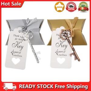 5pcs Vintage Key Bottle Opener Gift Tag Ribbon Wedding Gift Crafts Party Supply