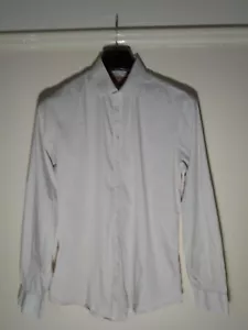 Thomas Pink Super Slim Button Shirt Men's 15.5/39 Medium Pink Striped Cotton LS - Picture 1 of 11