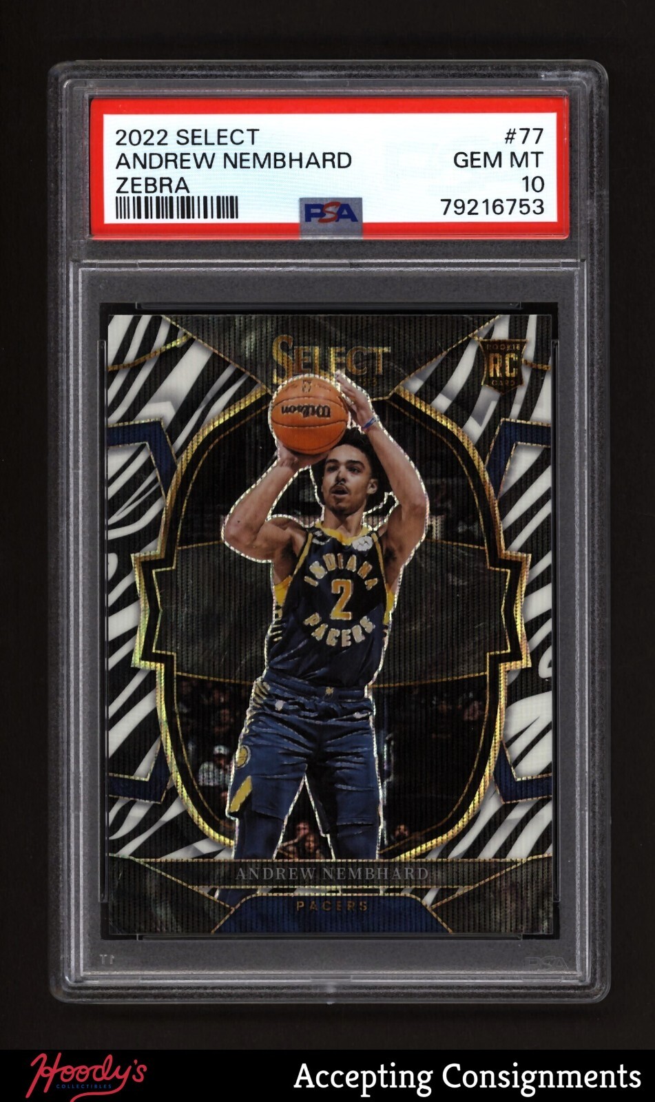 Andrew Nembhard 2022 Select #77 Concourse Zebra /(SSP) Price Guide ...