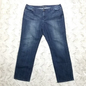 Michael Kors Jeans Womens Size 14 Blue Slim Straight Dark Wash Denim - Picture 1 of 12