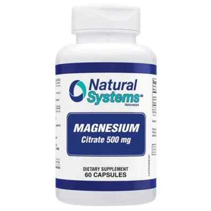 NATURAL SYSTEMS MAGNESIUM CITRATE 500 mg  + VITAMIN B12 B6 - 60 CAPSULES - Picture 1 of 2