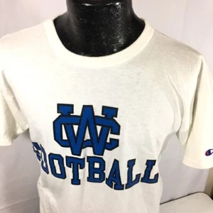 Vtg 80 90's Champion LOGO USA Men White Blue WC Football Athletic T Shirt XL - Picture 1 of 6
