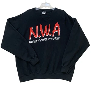N.W.A Straight outta Compton Vintage jet black sweatshirt size XL men's - Picture 1 of 9
