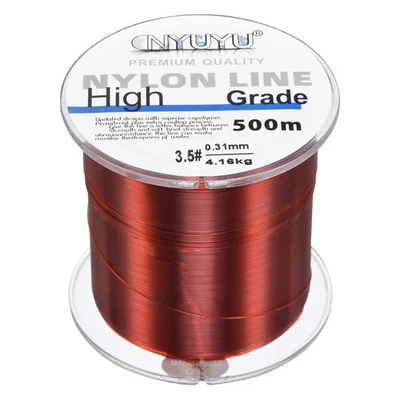 547Iarde/1640FT Nylon Filo Pesca,10Lb Monofilamento Corda Filo,Vino Rosso - Immagine 1 di 4