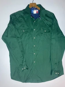 Wrangler George Strait grünes Langarm Cowboy Hemd Herren Größe XL 100% Baumwolle - Bild 1 von 9