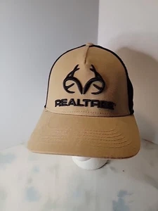 Realtree Brown Mesh Trucker Style Baseball Cap Hat Real Tree S/M - Picture 1 of 5