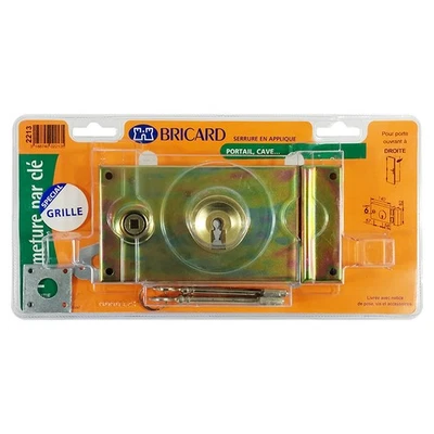 Serrure en applique horizontale de portail et grille Ouvrant Droit-BRICARD - Photo 1/3