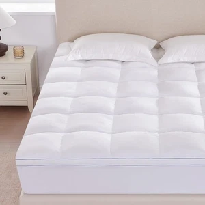 Twin XL 3" Thick Mattress Topper, Overfilled 1800GSM Pillow Top, Back Pain - Picture 1 of 7