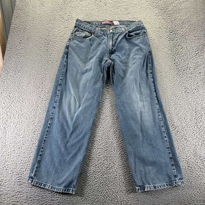 Jeans Levi's 550 Niños 16 Azul Husky Algodón Denim Recto Relajado Ropa de Trabajo Desteñido Foto 1 de 4