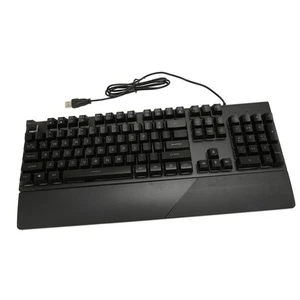 Wired Keyboard Mechanical Gaming Keyboard With Removable Wrist Rest For Home NEW - Afbeelding 1 van 12
