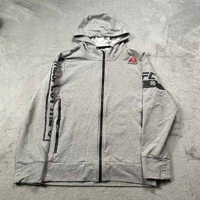 Sudadera con capucha polar Reebok UFC para hombre L gris Fan Gear Speedwick cremallera completa suéter Foto 1 de 4