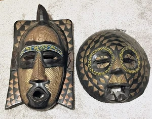 Ghana Afrikanische Holz Masken Set - Bild 1 von 8