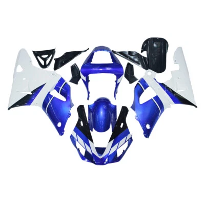 Kit de carenado de plástico ABS azul blanco para carrocería Yamaha YZF R1 2000 2001 YZF1000 Foto 1 de 4