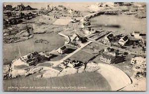 CT Guilford Connecticut Sachems Head  Aerial View Postcard c1942 - Picture 1 of 2