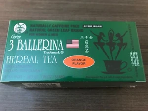 1 Box of 18 Tea Bag Diet Tea Men/Women Drink Extra Strength, 3 Ballerina, Orange - Picture 1 of 1