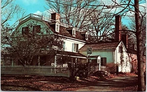 CT Postcard Ridgefield Conn The Keeler Tavern Cannonball House Old Connecticut - Picture 1 of 2