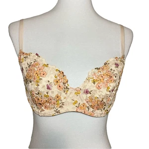 NWT VICTORIA’S SECRET 32DD BBV Women's Unlined Demi Floral Lace Underwire Bra - Picture 1 of 13
