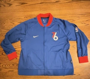 Nike Philadelphia 76ers City Edition Showtime Thermaflex Blue Zip Jacket Size XL - Picture 1 of 5