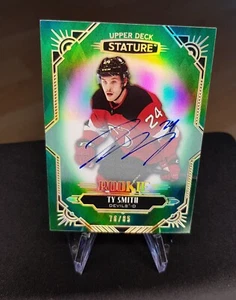 Upper Deck 2020-21 Stature - Ty Smith - Rookie Autograph Green /85 - Devils - Picture 1 of 2