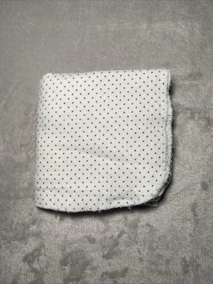 Manta de bebé Rene Rofe lunares gris pequeños círculos 100 % algodón Lovey Foto 1 de 4