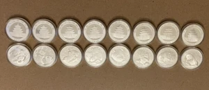Set of Chinese Silver Panda Coins 10 Yuan (16 coins - 2 per each year 2015-2022) - Picture 1 of 7