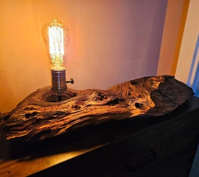 Bespoke handmade live edge wooden lamp - Image 1 of 4