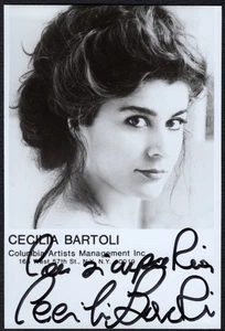 Cecilia Bartoli Mezzo Soprano Opera Singer Autograph - Columbia Management Photo - Bild 1 von 1