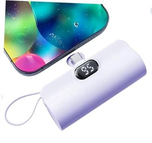 Mini Power Bank 5500mAh Portable Power Bank,Dual USB-C Ports Cell Phone Power - Picture 1 of 7