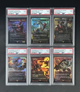DEADPOOL - RAINBOW FOIL MTG Marvel Secret Lair Complete Set x6 PSA 9 SEQUENTIAL - Picture 1 of 8