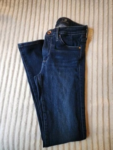 Jeans Taglia 26R AG Adriano Goldschmied The Prima Mid-Rise Cigarette Denim Scuro - Foto 1 di 3