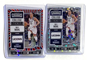 2025 Panini Contender College Ticket Donuts & Red Blue Stripe 34 NIKA MUHL UConn - Bild 1 von 2