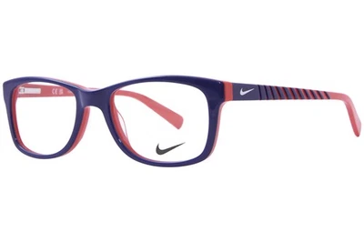 Óculos Nike 5509 413 juvenil infantil masculino obsidiana/vermelho universitário aro completo 48mm - Imagem 1 de 4