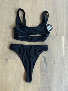 MBM Swim Lucky Top & Bottom Black Swim Suit Bikini XL Womens - Picture 1 of 5