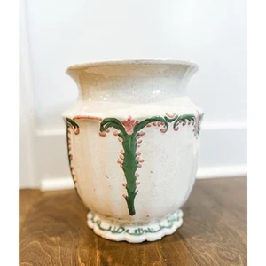 Vintage 1970s Hand-Painted Ceramic Planter Vase – Cottagecore Charm - Picture 1 of 7