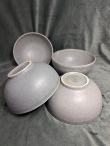 West Elm Kanto Stoneware Bowls Set of 4 Arctic Blue Made In Portugal - Picture 1 of 23