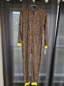 Cat and Jack Boys Dinosaur Brown One Piece Zip Hooded Pajamas- XL Size 14 NWT - Picture 1 of 5