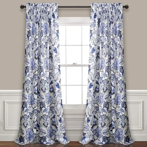 Lush Decor Cynthia Jacobean Light Filtering Tenda per Finestra Set, 84" L Pannello PaiR - Foto 1 di 4