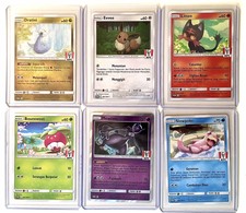 KFC Pokemon Promo Set (6) RARE Mewtwo Eevee Slowpoke Dratini Litten Indonesian!