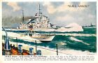 Hms Anson Battleship   Postcard