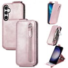 For Samsung Galaxy S23 FE S22 Ultra S21 Plus Zipper Card Wallet Soft Case Cover