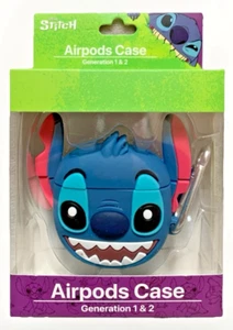 Disney STITCH Airpods Generations 1 and 2 Silicone Protective Storage Case Gift - Picture 1 of 5