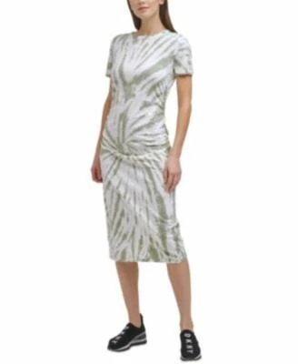 MSRP $60 Dkny Sport Women's Tie-Dyed Dress Green Size Medium (STAINED) - Image 1 of 3