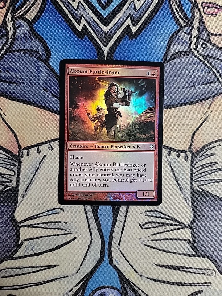 1x Akoum Battlesinger FOIL - LP+ Worldwake MTG Magic - Image 1 of 1