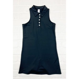 NWOT 90 Degree by Reflex Girls Black Collared Sleeveless Dress Small 7/8 - Picture 1 of 4